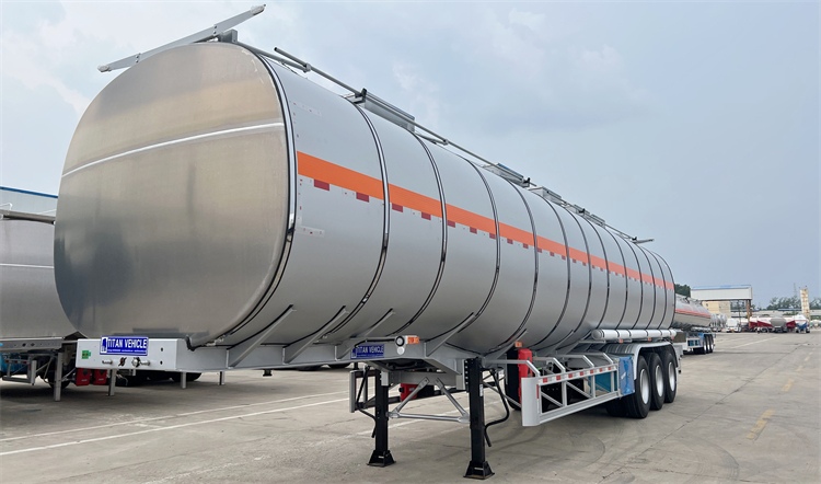 38000 Ltrs Stainless Steel Fuel Tanker Trailer for Sale In Angola