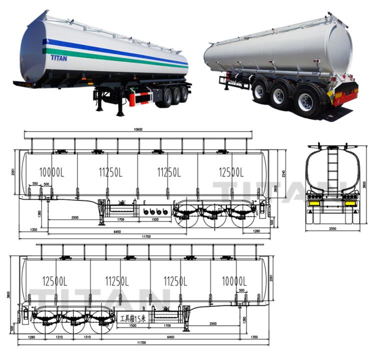 Fuel Tanker Trailer for Sale | 45,000 Ltr Capacity Tank - TITAN Vehicle Co., Ltd