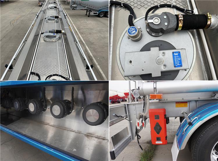 Tri Axle Aluminum Fuel Tanker Semi Trailer Carry Petrol or Diesel