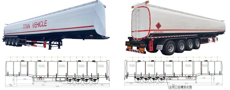 75000 Ltrs Oil Tanker Trailer for Sale In Congo