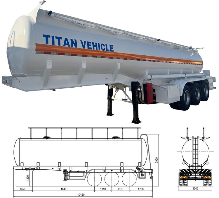 21CBM Sulphuric Acid Tanker Trailers for Sale In Jamaica