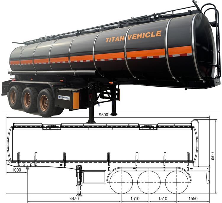 25CBM Chemical Tanker Trailer Price for Sale In Benin