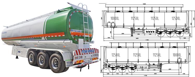 Road Fuel Transport Tanker Semi Trailer Price for Sale In Zimbabwe Harare