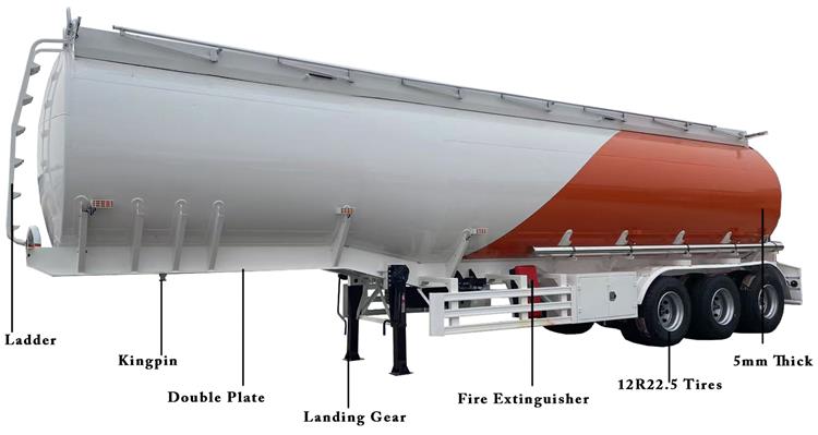 45,000 Liters Fuel Tanker Semi Trailers for Sale In Guyana