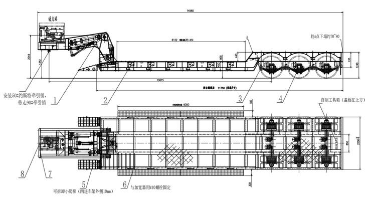 3 Axle 80 Ton Lowboy Trailers for Sale in Zambia